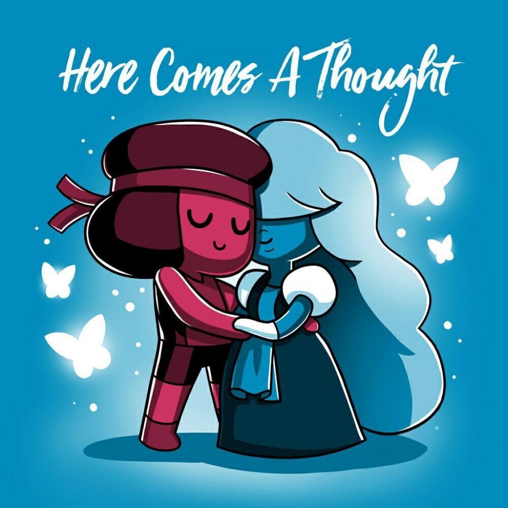 Ruby and Sapphire Here Comes a Thought T-Shirt | Official Steven Universe Tee
